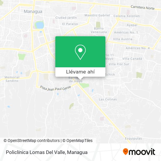 Mapa de Policlínica Lomas Del Valle