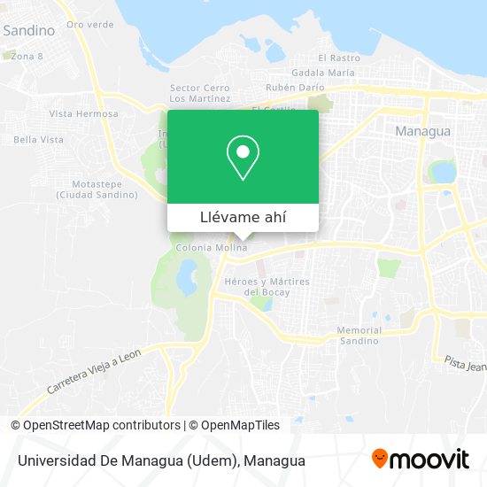 Mapa de Universidad De Managua (Udem)