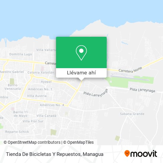 Mapa de Tienda De Bicicletas Y Repuestos