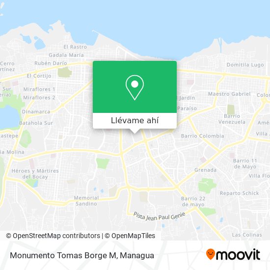 Mapa de Monumento Tomas Borge M