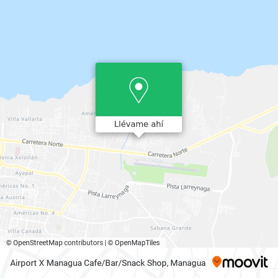 Mapa de Airport X Managua Cafe / Bar / Snack Shop