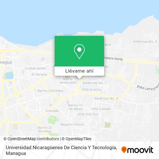 Mapa de Universidad Nicaragüense De Ciencia Y Tecnología