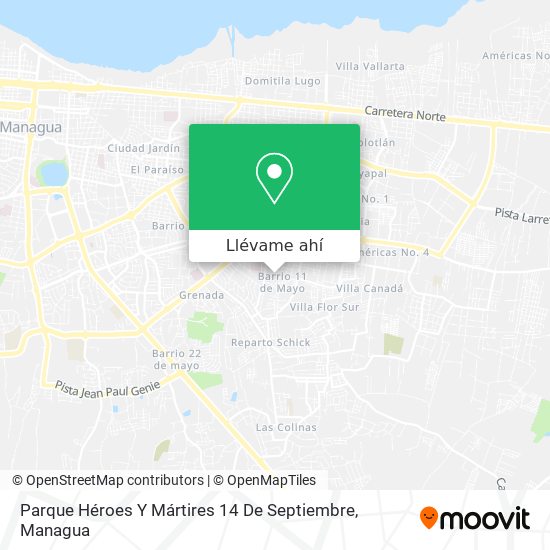 Mapa de Parque Héroes Y Mártires 14 De Septiembre