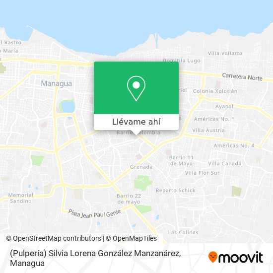 Mapa de (Pulpería) Silvia Lorena González Manzanárez