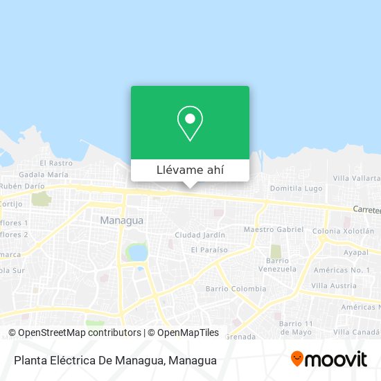 Mapa de Planta Eléctrica De Managua