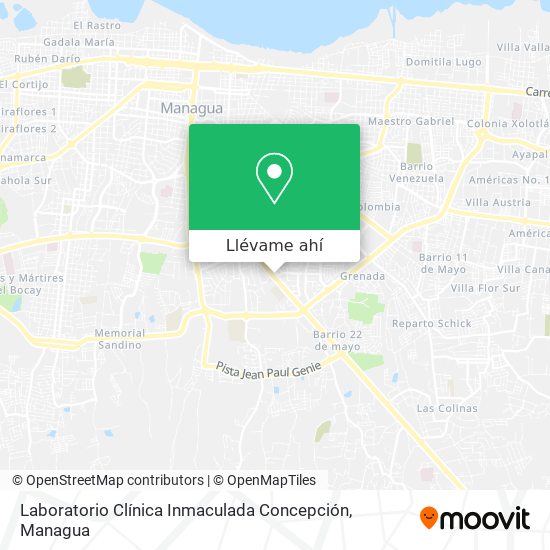 Mapa de Laboratorio Clínica Inmaculada Concepción