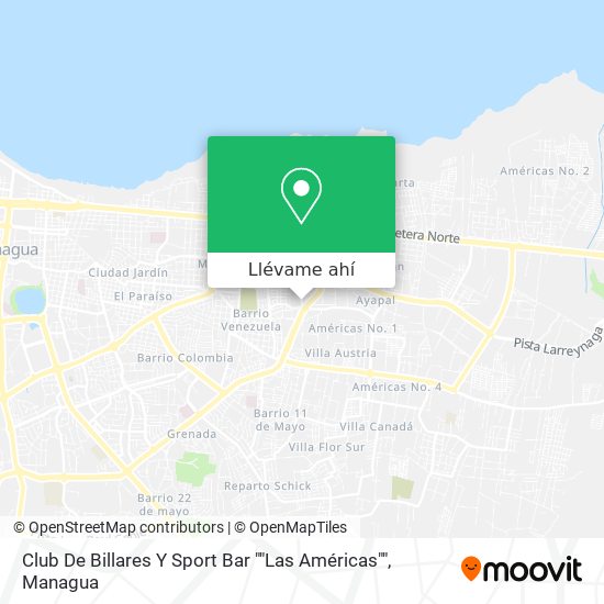 Mapa de Club De Billares Y Sport Bar ""Las Américas""