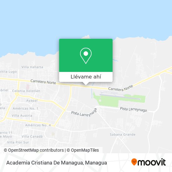 Mapa de Academia Cristiana De Managua
