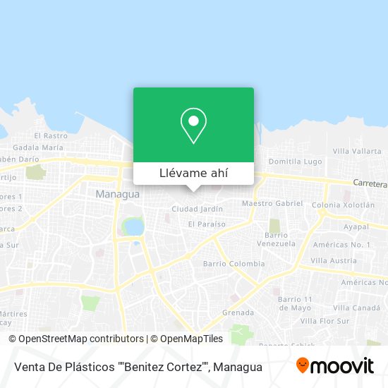 Mapa de Venta De Plásticos ""Benitez Cortez""