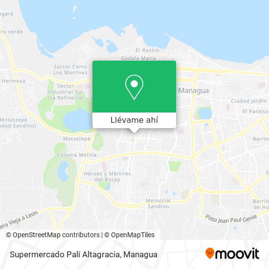 Mapa de Supermercado Palí Altagracia
