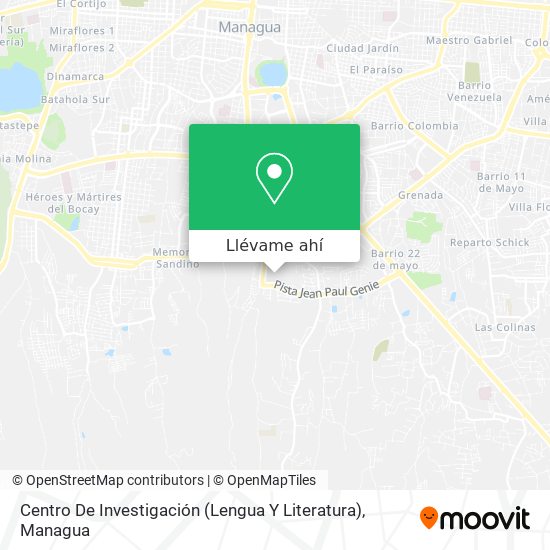 Mapa de Centro De Investigación (Lengua Y Literatura)