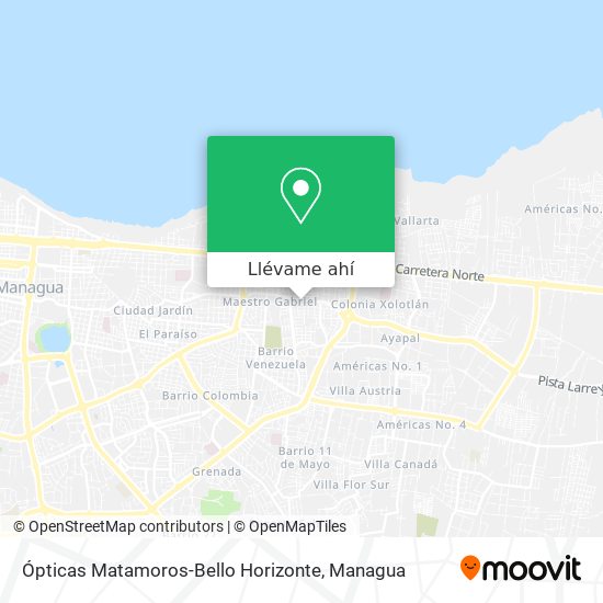 Mapa de Ópticas Matamoros-Bello Horizonte