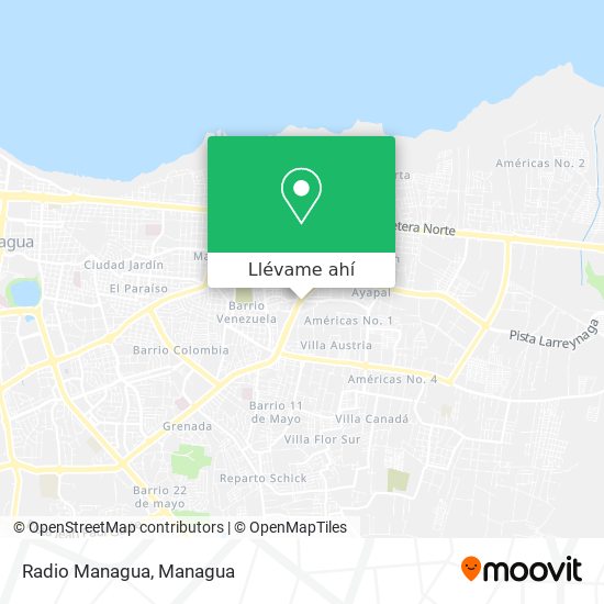 Mapa de Radio Managua
