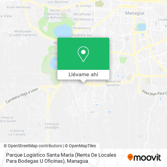 Mapa de Parque Logístico Santa María (Renta De Locales Para Bodegas U Oficinas)