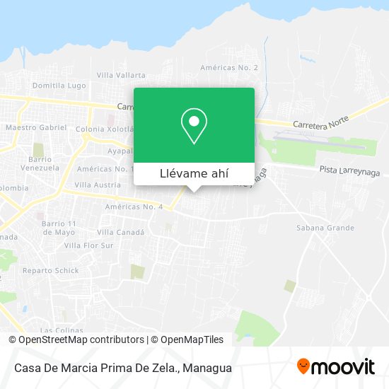 Mapa de Casa De Marcia Prima De Zela.
