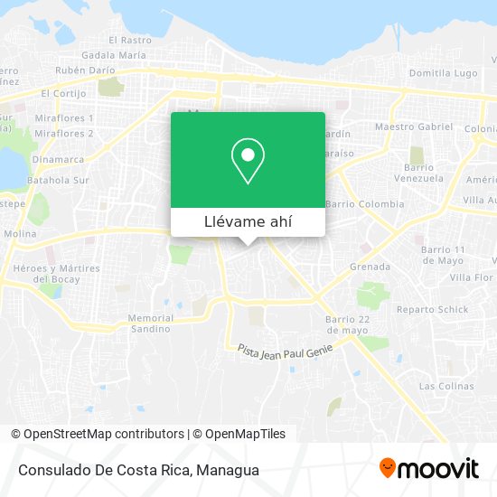 Mapa de Consulado De Costa Rica