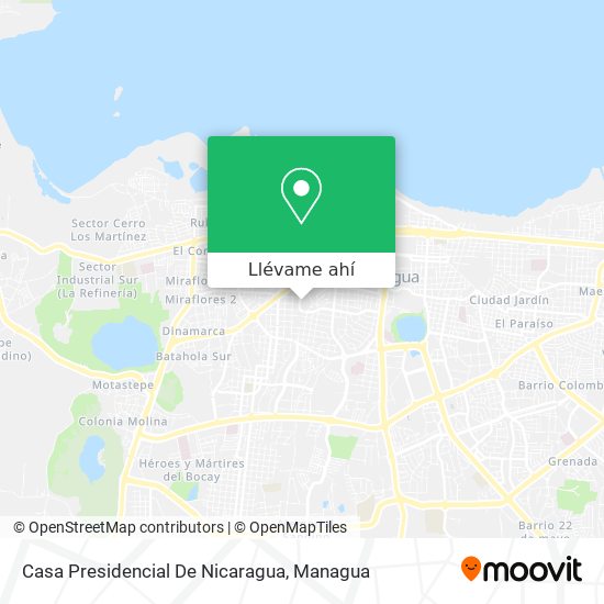 Mapa de Casa Presidencial De Nicaragua