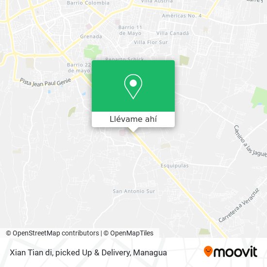 Mapa de Xian Tian di, picked Up & Delivery