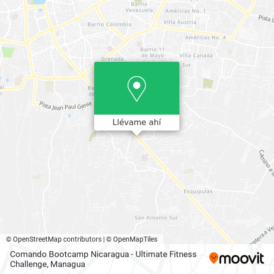 Mapa de Comando Bootcamp Nicaragua - Ultimate Fitness Challenge