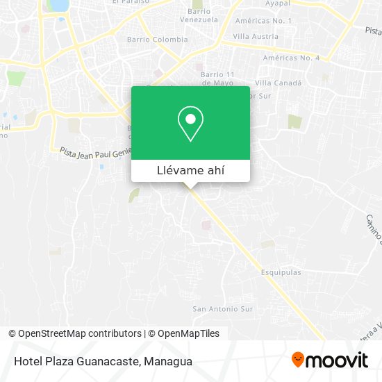 Mapa de Hotel Plaza Guanacaste