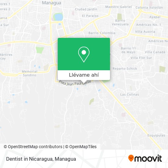 Mapa de Dentist in Nicaragua