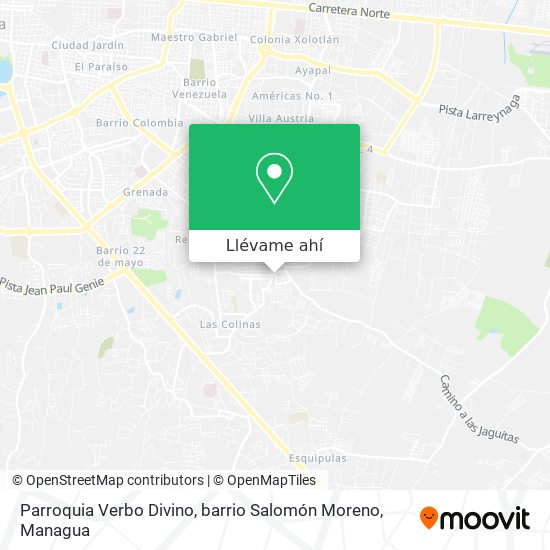 Mapa de Parroquia Verbo Divino, barrio Salomón Moreno