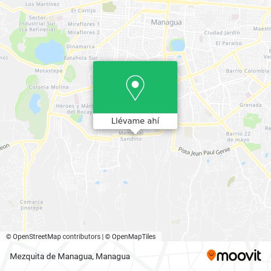 Mapa de Mezquita de Managua
