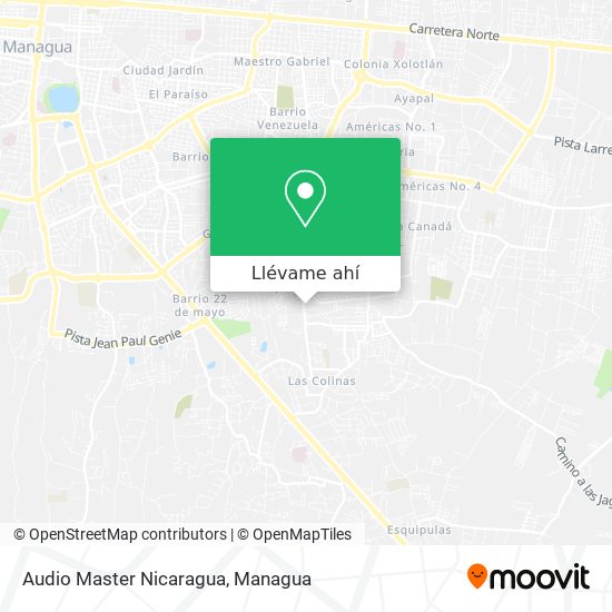 Mapa de Audio Master Nicaragua