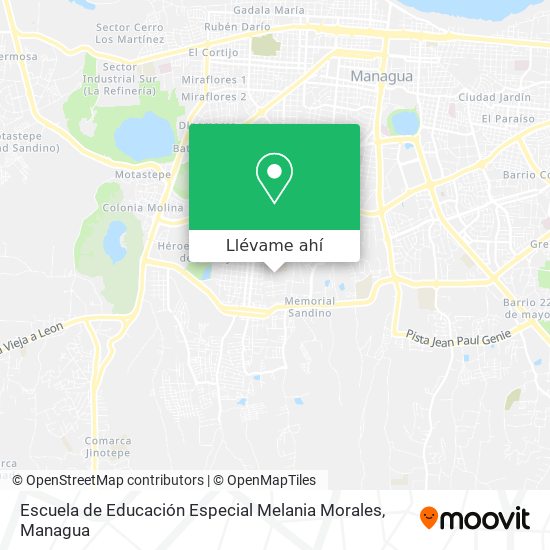 Mapa de Escuela de Educación Especial Melania Morales
