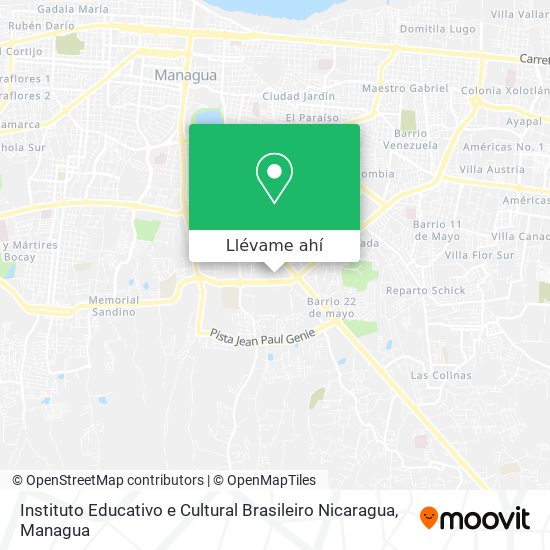 Mapa de Instituto Educativo e Cultural Brasileiro Nicaragua