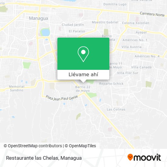 Mapa de Restaurante las Chelas