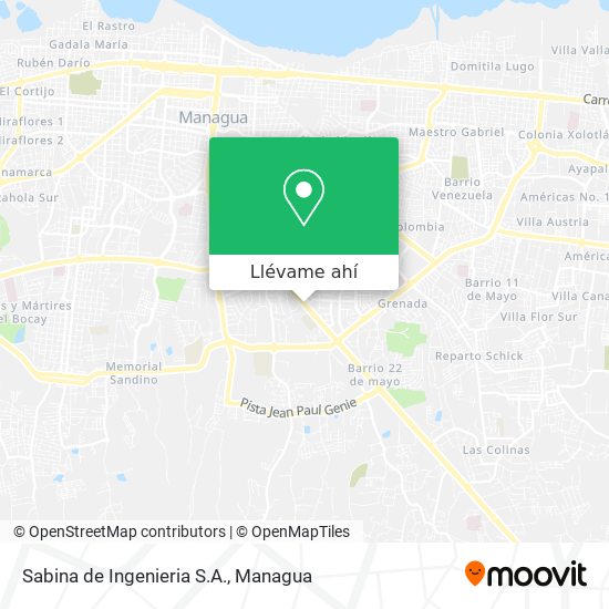 Mapa de Sabina de Ingenieria S.A.