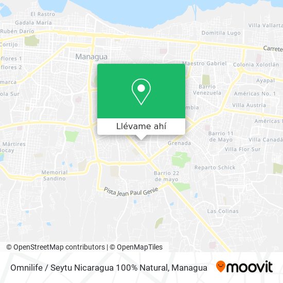 Mapa de Omnilife / Seytu Nicaragua 100% Natural