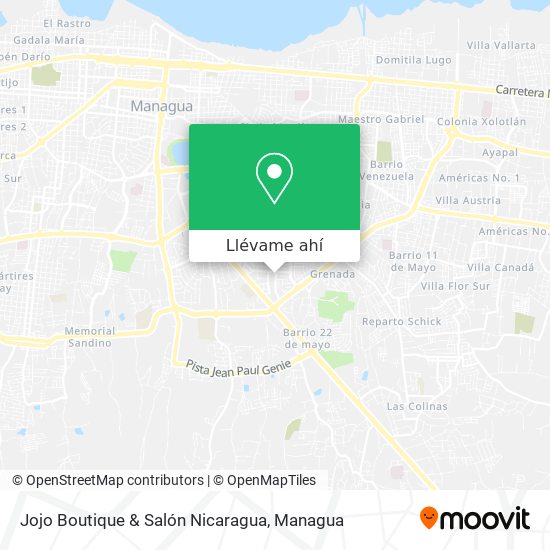 Mapa de Jojo Boutique & Salón Nicaragua