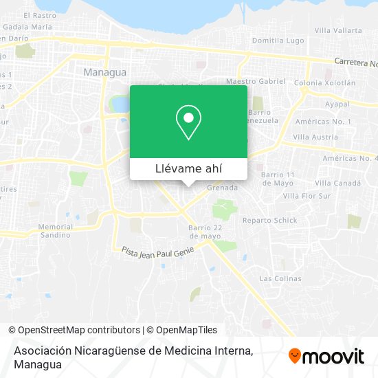 Mapa de Asociación Nicaragüense de Medicina Interna