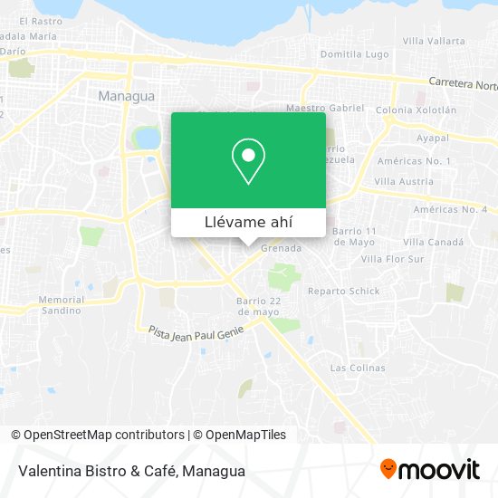 Mapa de Valentina Bistro & Café