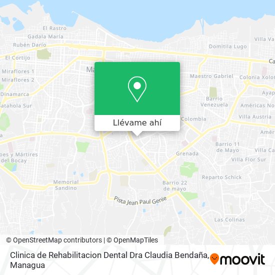 Mapa de Clinica de Rehabilitacion Dental Dra Claudia Bendaña