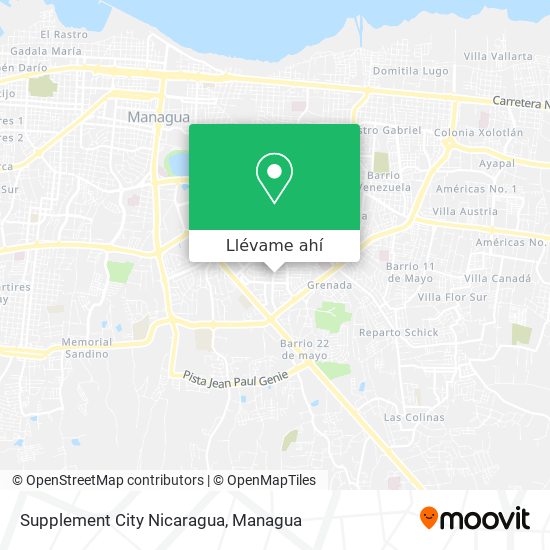 Mapa de Supplement City Nicaragua