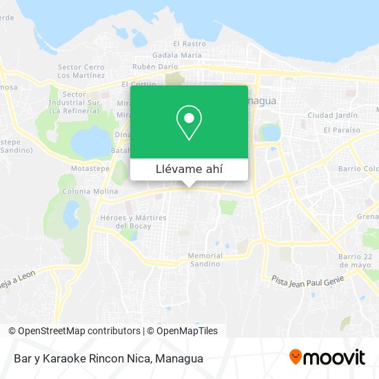 Mapa de Bar y Karaoke Rincon Nica