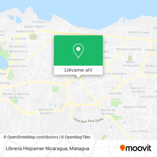 Mapa de Librería Hispamer Nicaragua