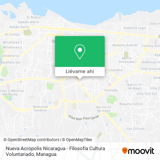 Mapa de Nueva Acrópolis Nicaragua - Filosofía Cultura Voluntariado