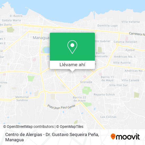 Mapa de Centro de Alergias - Dr. Gustavo Sequeira Peña