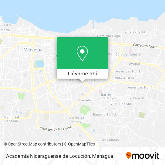 Mapa de Academia Nicaraguense de Locución