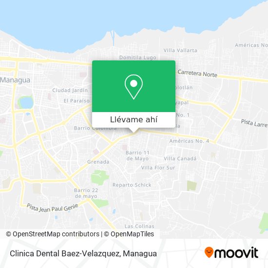 Mapa de Clinica Dental Baez-Velazquez