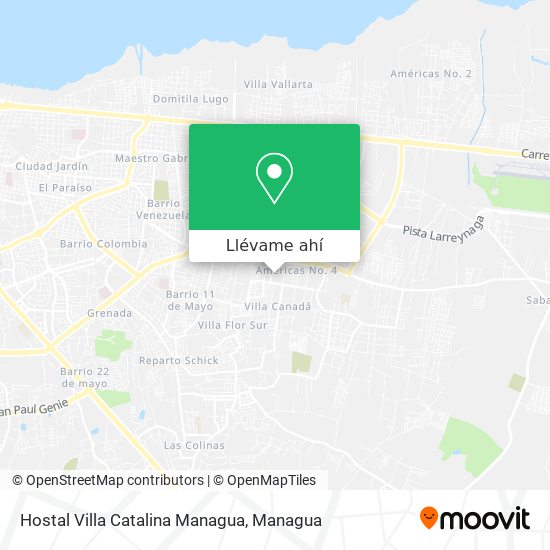 Mapa de Hostal Villa Catalina Managua