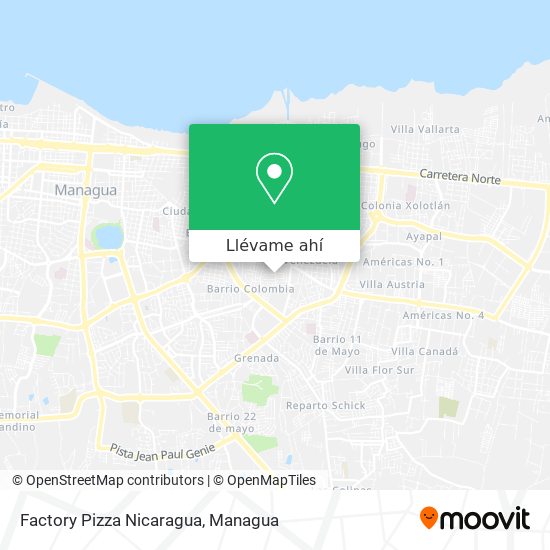 Mapa de Factory Pizza Nicaragua