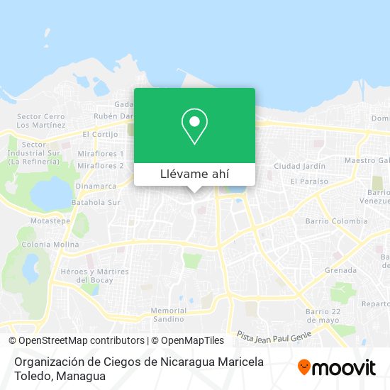 Mapa de Organización de Ciegos de Nicaragua Maricela Toledo