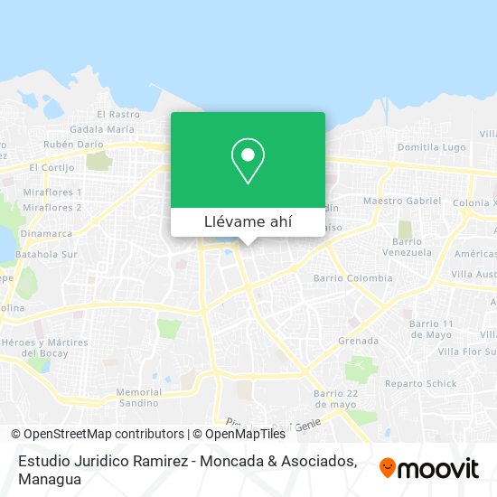 Mapa de Estudio Juridico Ramirez - Moncada & Asociados