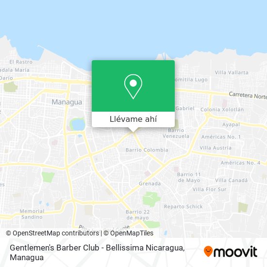 Mapa de Gentlemen's Barber Club - Bellissima Nicaragua