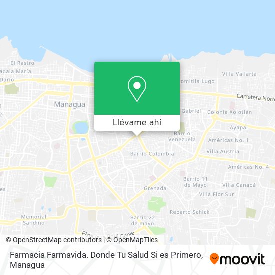 Mapa de Farmacia Farmavida. Donde Tu Salud Si es Primero